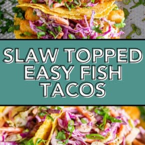 Easy Fish Tacos pin for Pinterest.