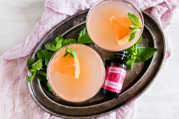 Grapefruit Campari Cocktail on a tray.