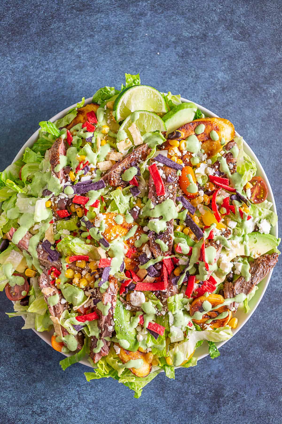 Southwest Steak Salad in a large bowl.