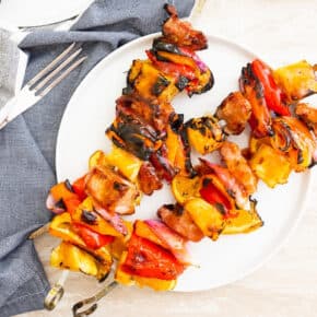 Sweet and Sour Turkey Kebabs pin for Pinterest.