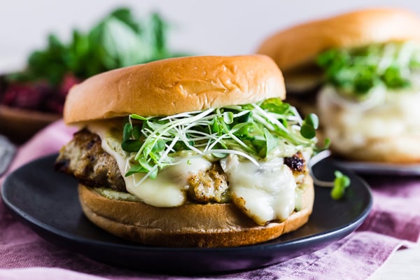 These cranberry pesto chicken burgers are packed full of flavor and the perfect balance of sweet and savory. You'll love how easy these burgers are to make and they pair perfectly with all your summer bbq favorite side dishes. Plus they're ready in just 30 minutes!