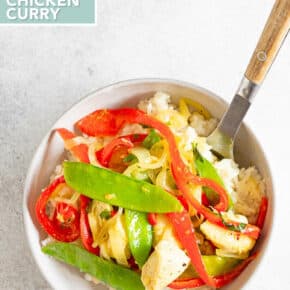 Green Chicken Curry pin for Pinterest.