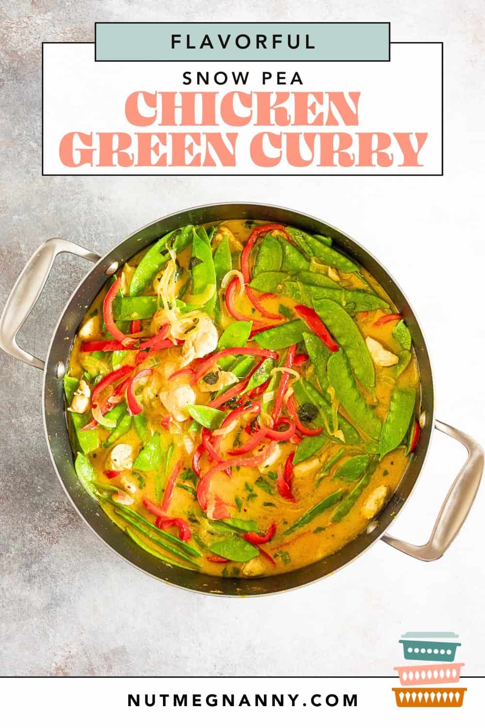 Green Chicken Curry pin for Pinterest. 