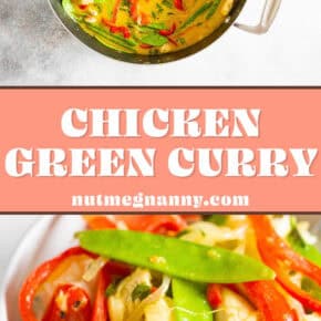 Green Chicken Curry pin for Pinterest.