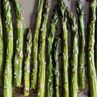 This roasted asparagus is perfectly seasoned and the perfect side dish. Made with just 4 ingredients and ready in just 15 minutes. You'll love how easy it is to go from boring asparagus to CRAZY GOOD asparagus.