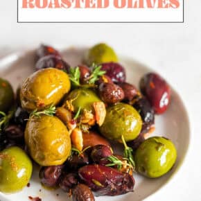 Roasted Olives pin for Pinterest