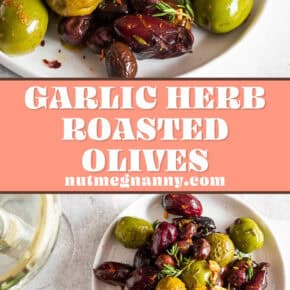 Roasted Olives pin for Pinterest