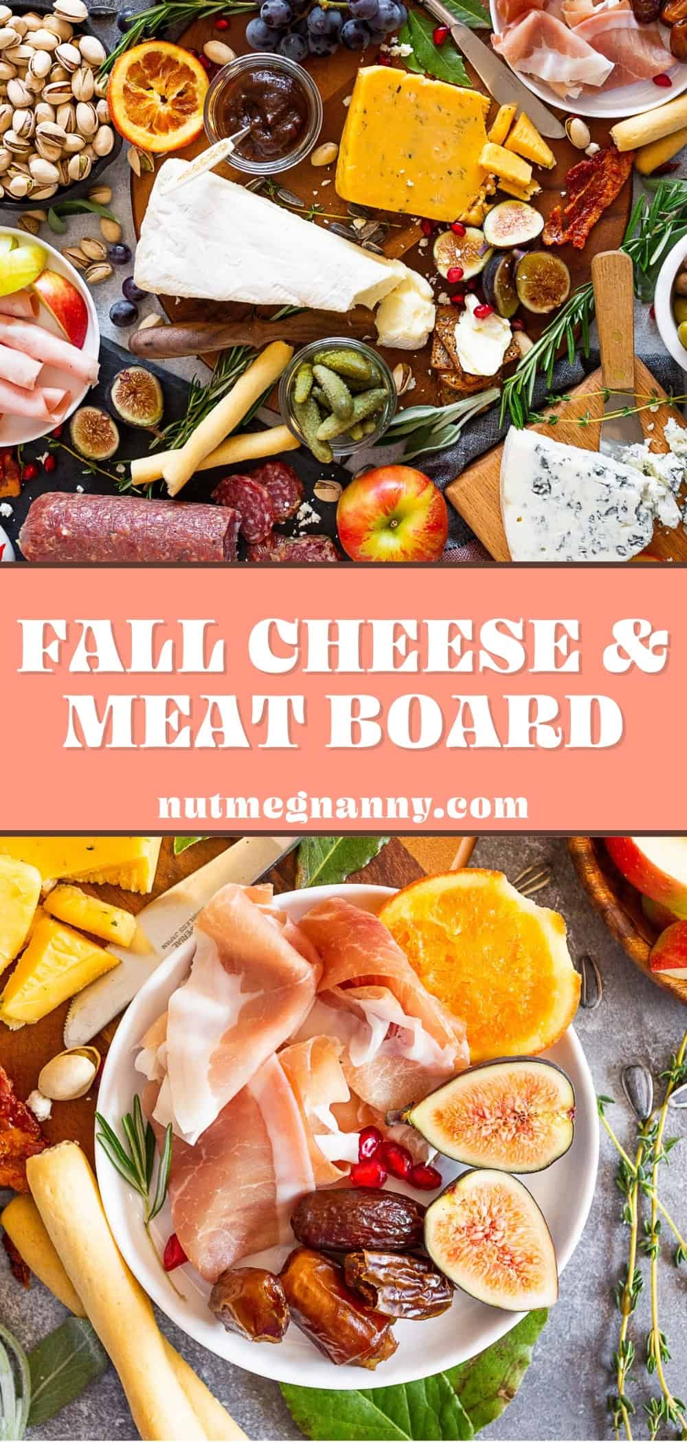 Fall Cheese Board pin for Pinterest. 