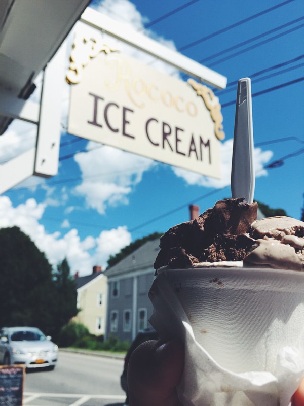 Summer Maine Travel Guide - Kennebunkport Rococo Ice Cream