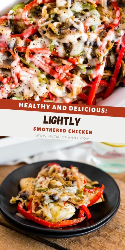 Lightly Smothered Chicken pin for Pinterest. 
