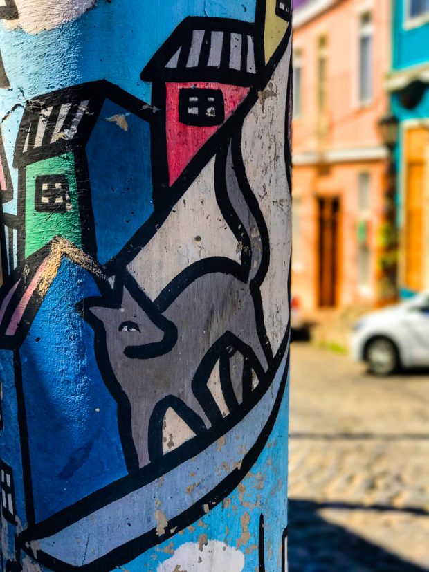 If you find yourself in Chile don't miss the opportunity to go on a Valparaiso Chile graffiti walking tour. The town is full of beautiful street art and graffiti and you will be rewarded with amazing views of the town as you walk up and down the many hills and old stairways of the town. 