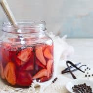 These vanilla bean pickled strawberries are super simple to make and are the perfect balance of sweet and tangy. Serve with yogurt or ice cream or even throw them on a salad. You’ll love this easy springtime recipe!