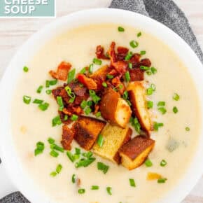 Beer Cheese Soup pin for Pinterest.