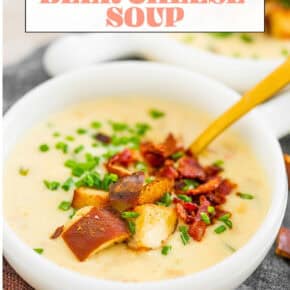 Beer Cheese Soup pin for Pinterest.
