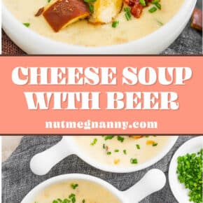 Beer Cheese Soup pin for Pinterest.