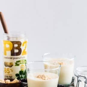 This peanut butter protein shake is the perfect meal replacement or light midday pick-me-up. Made with protein-packed fat free milk, powdered peanut butter, protein powder and an extra special ingredient to keep it extra smooth. You'll love this shake!