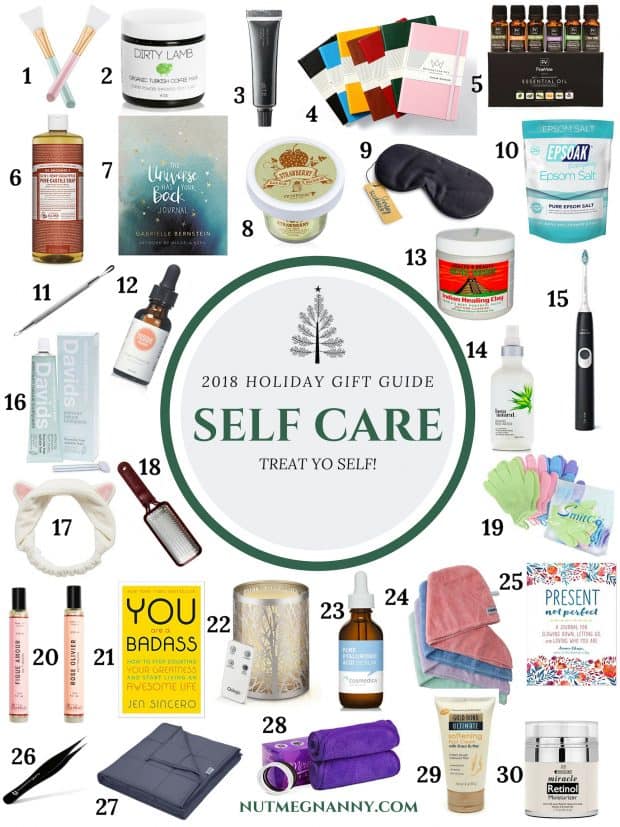 2018 Self Care Gift Guide from Nutmeg Nanny: all the gifts you need to TREAT YO SELF! Everything from beauty to journaling - we have you covered! 