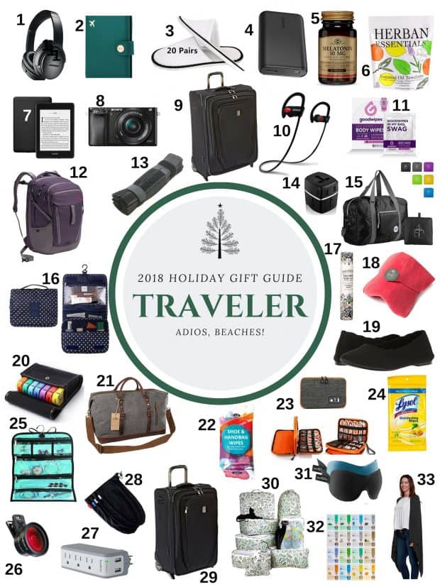 This 2018 Traveler Holiday Gift Guide is the perfect selection of gifts for all the travelers in your life. Everything from suitcases to carry-ons, to a cashmere wrap to Poo-Pourri. I have everything for every budget and every type of traveler!