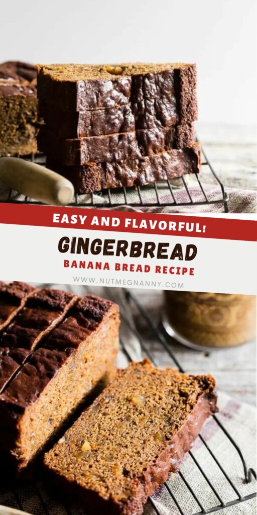 Gingerbread Banana Bread pin for Pinterest.