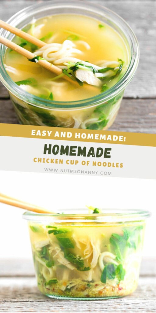 Homemade Cup of Noodles pin for Pinterest.