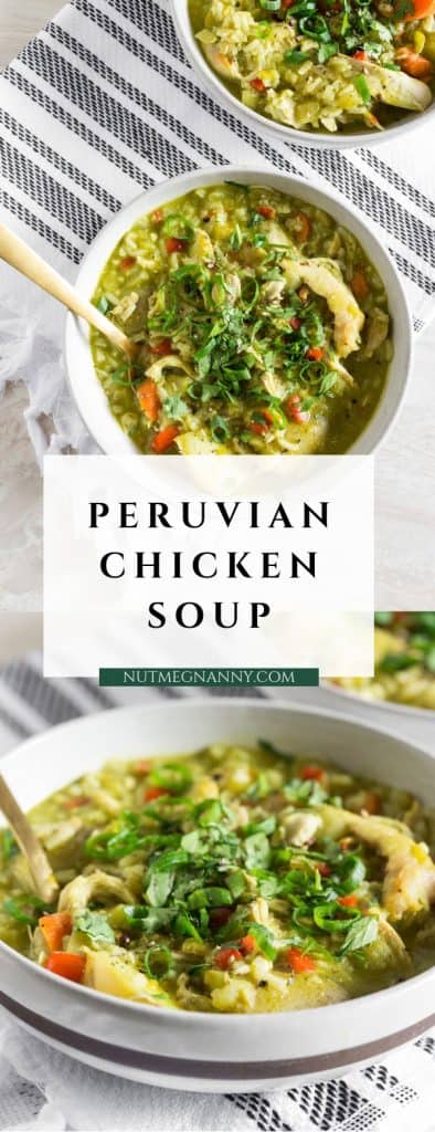 Peruvian Chicken Soup pin for pinterst.