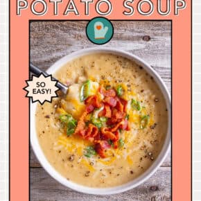 Loaded Baked Potato Soup pin for Pinterest.