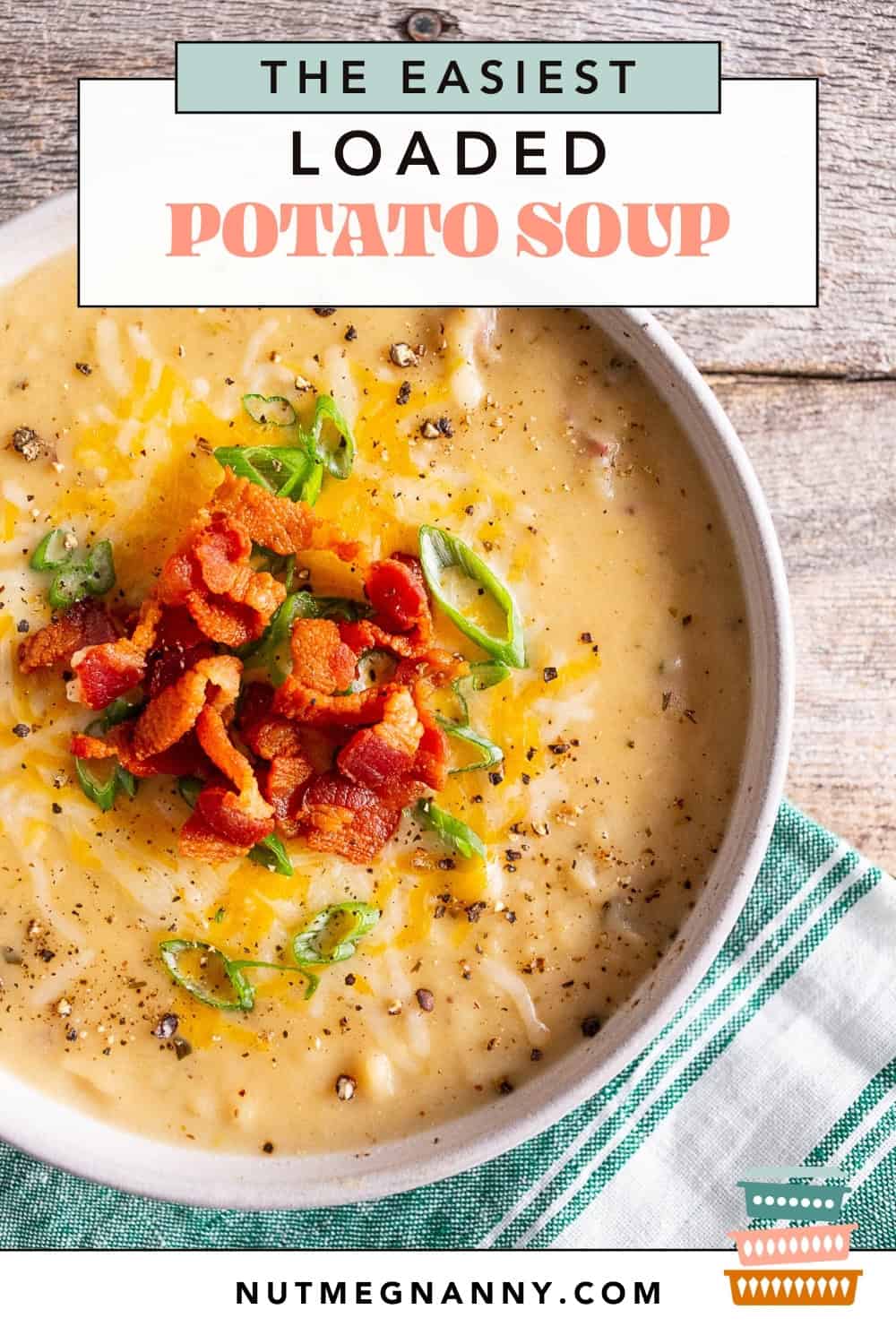 Baked potato soup pin for pinterest.