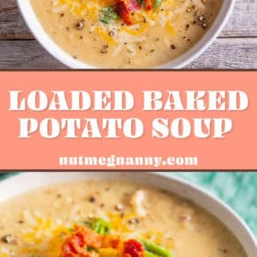 Loaded Baked Potato Soup pin for Pinterest.