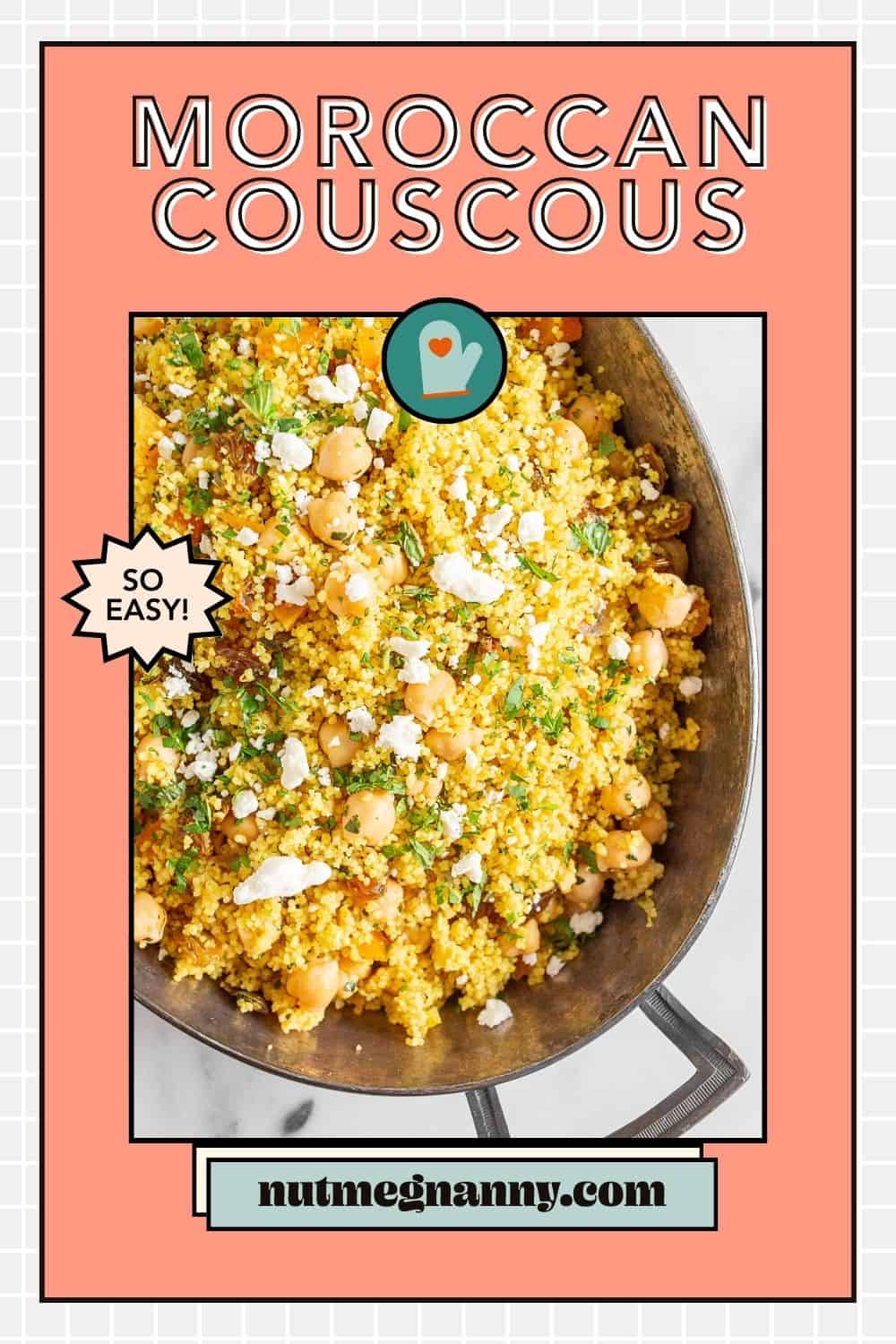 Moroccan Couscous graphic pin. 
