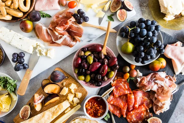 Ultimate Italian Antipasto Platter on a white background