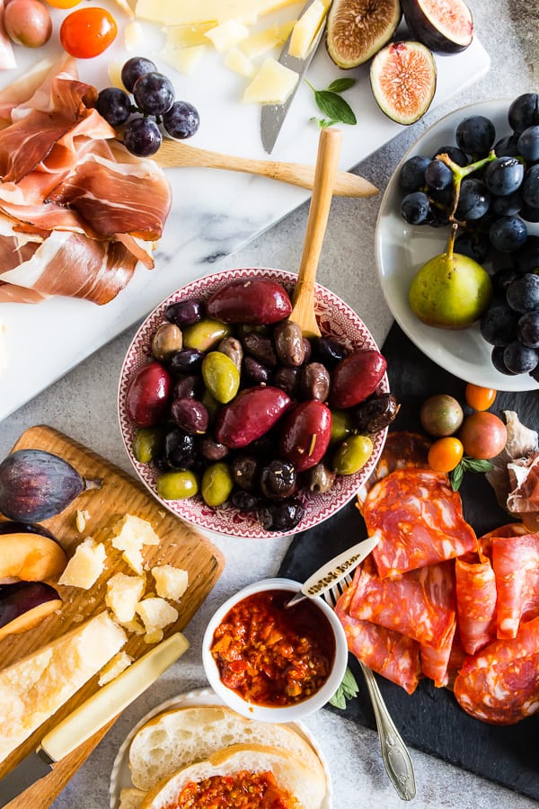 Ultimate Italian Antipasto Platter on a white background