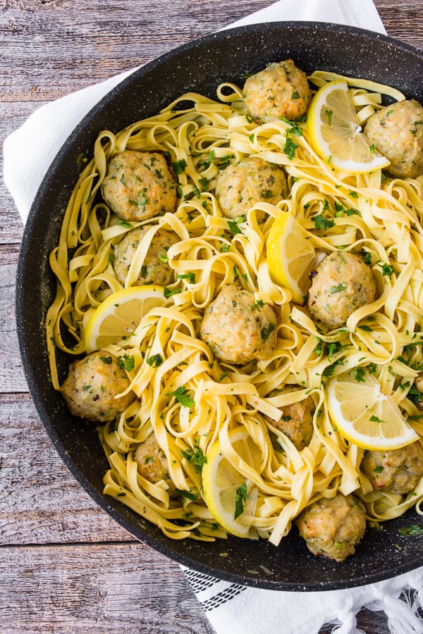 baked chicken francese meatballs with pasta