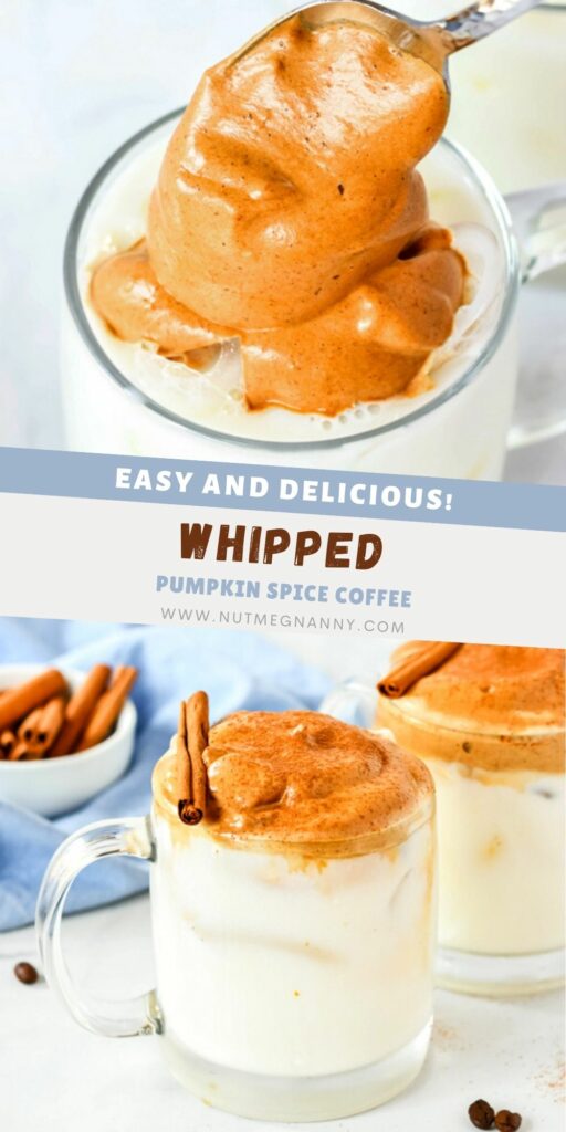 Pumpkin Spice Whipped Coffee pin for Pinterest.