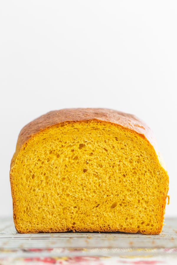 Pumpkin Yeast Bread sliced