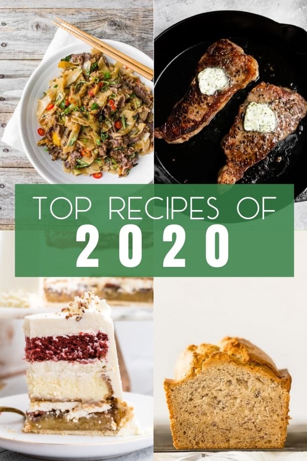 Top 10 Recipes of 2020 pin for Pinterest.