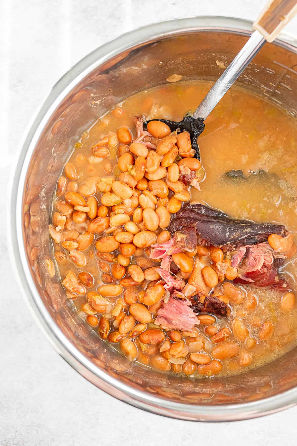 Instant Pot pinto beans inside the Instant Pot