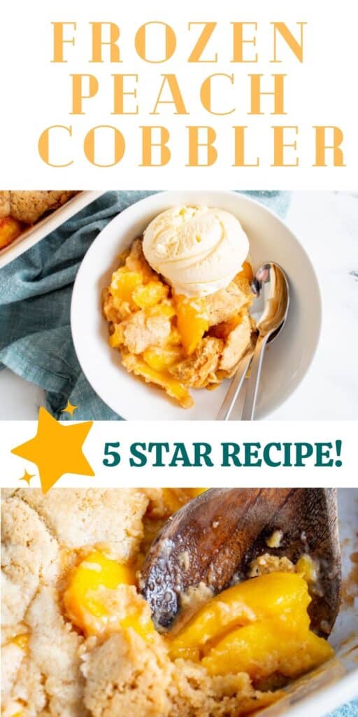 frozen peach cobbler pinterest long pin