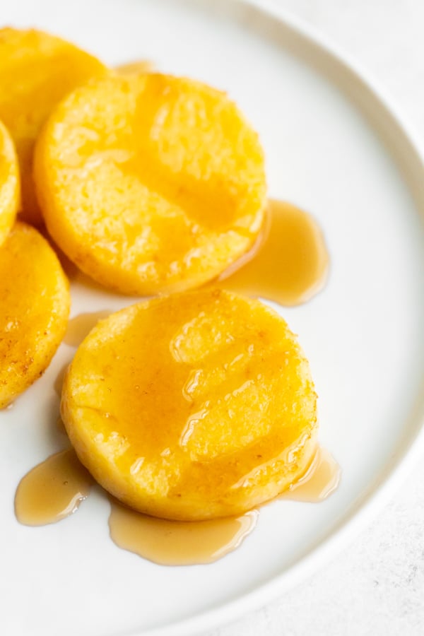 fried cornmeal mush drizzled with fresh maple syrup. 