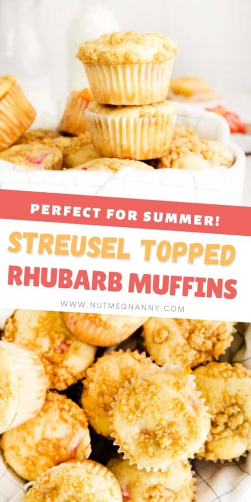 streusel topped rhubarb muffins long pin.