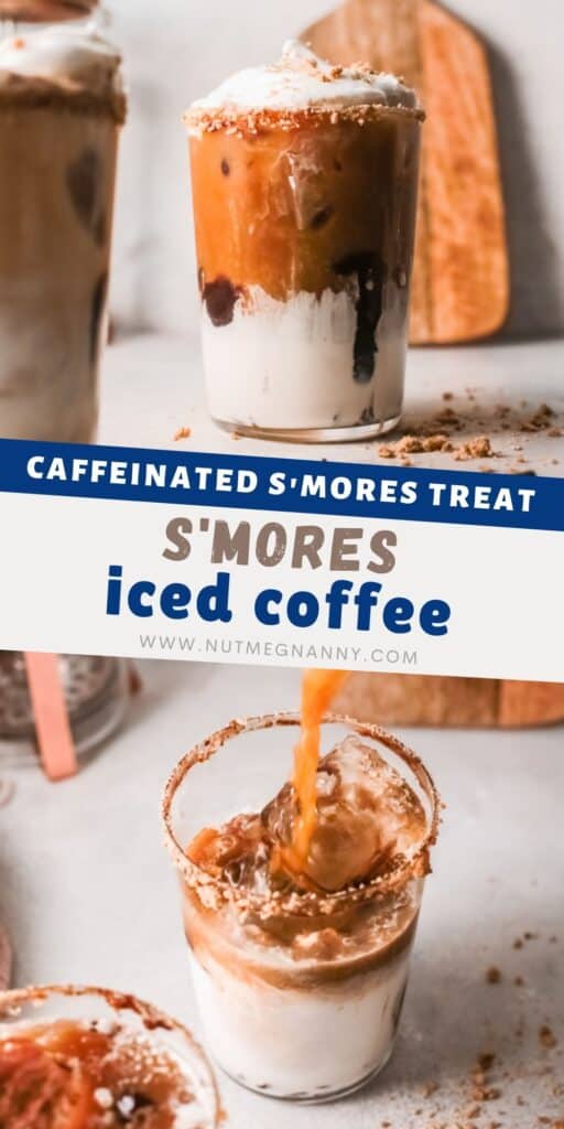 S'mores Iced Coffee pin for pinterest.