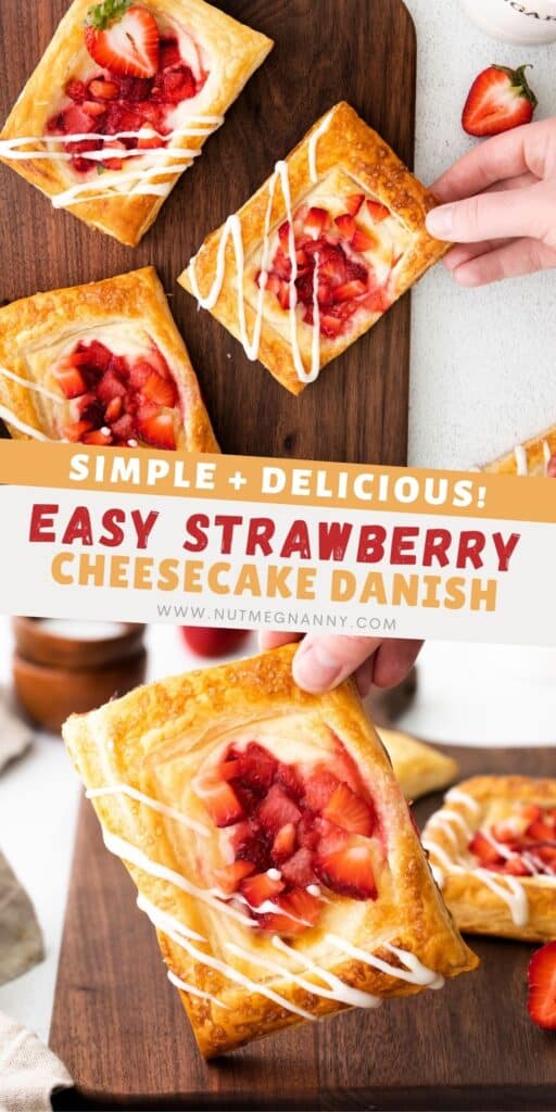 easy strawberry cheesecake danish pin for pinterest. 
