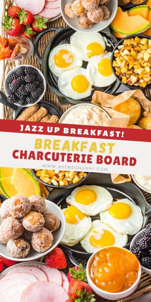 Breakfast Charcuterie Board pin for pinterest.