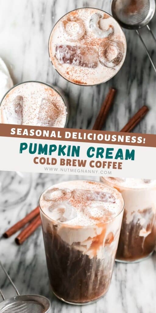 Pumpkin Cream Cold Brew Coffee pin for pinterest.