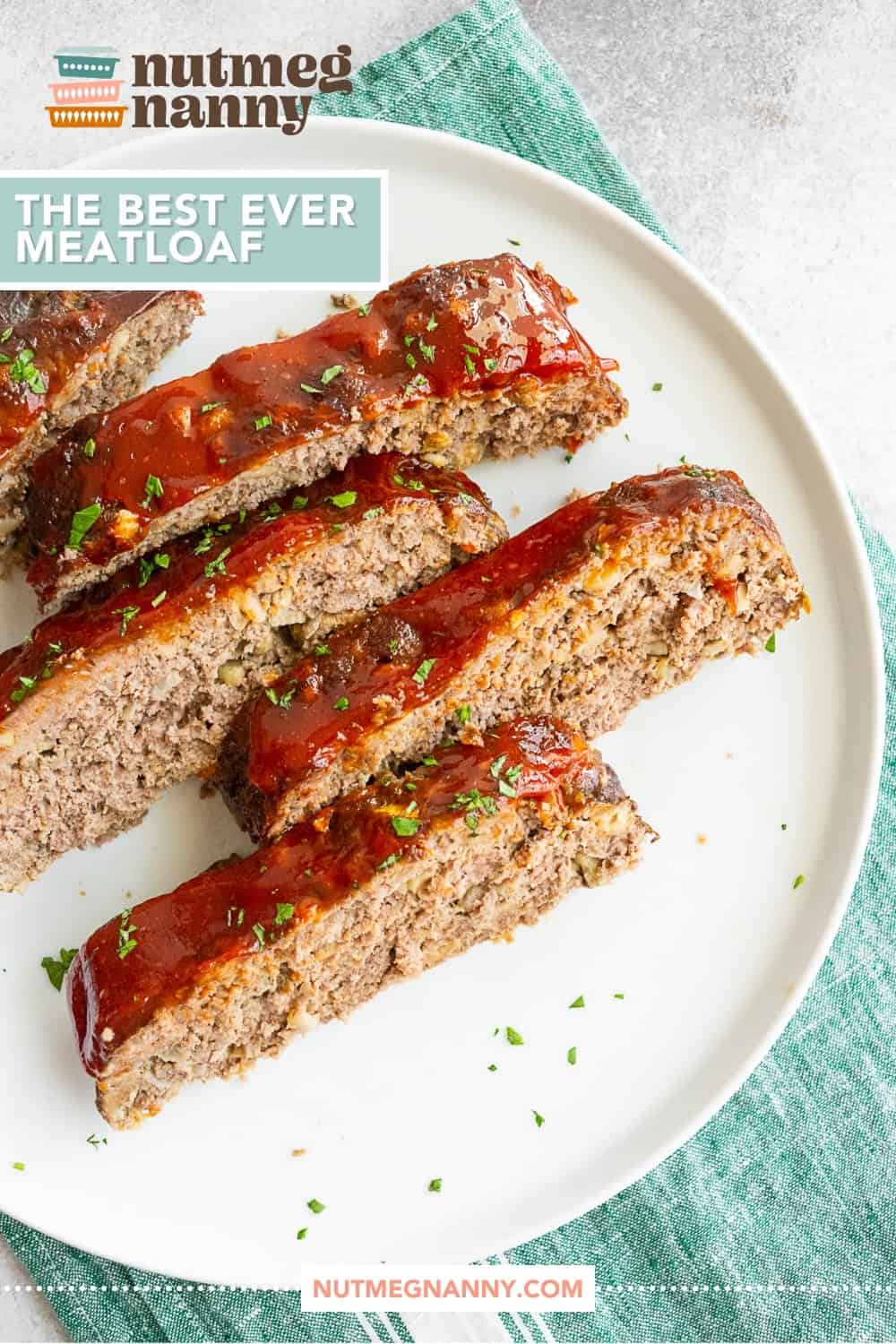 Classic Beef Meatloaf pin for Pinterest.