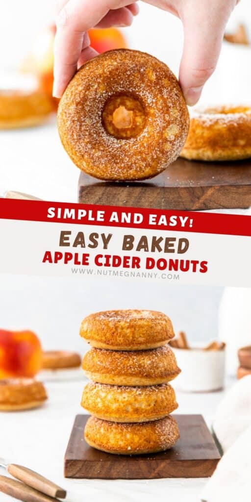 Baked apple cider donuts pin for pinterest. 