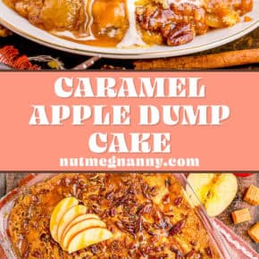 Caramel Apple Dump Cake pin for Pinterest.