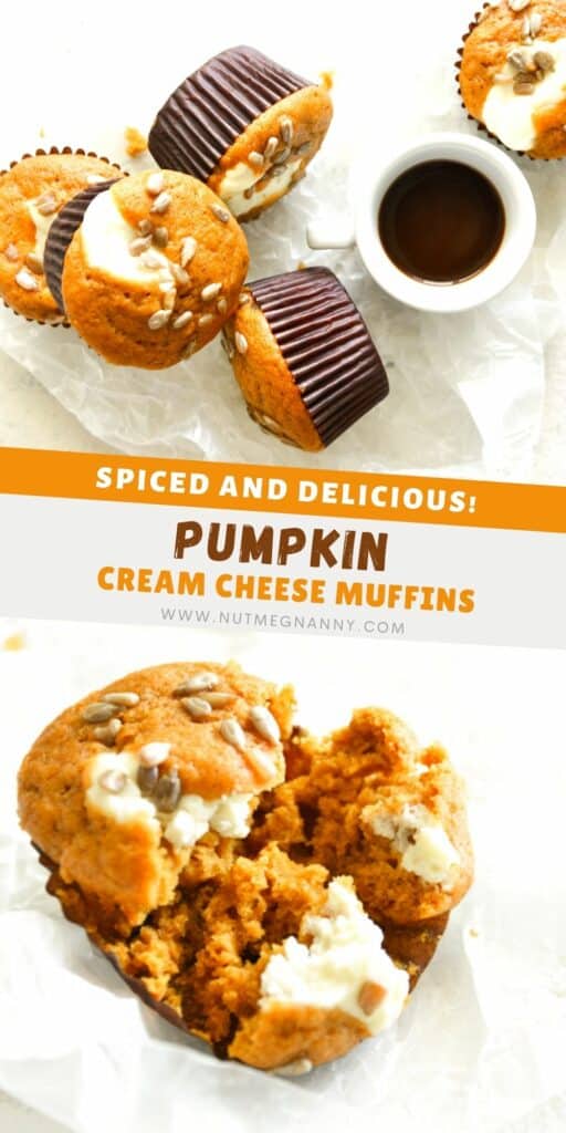 Pumpkin Cream Cheese Muffins pin for pinterest.