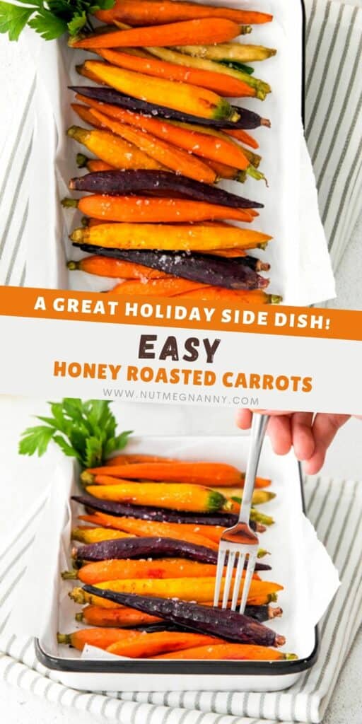 Honey Roasted Carrots pin for pinterest.