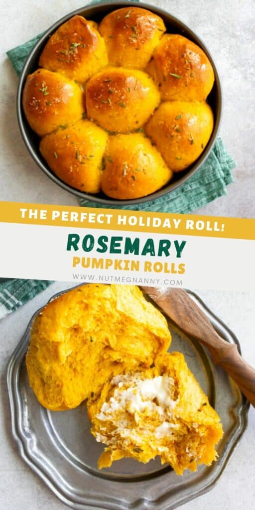 Rosemary Pumpkin Rolls pin for pinterest.
