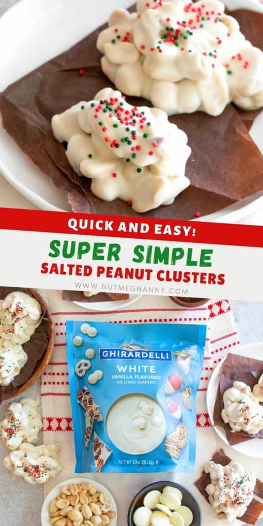 Salted Peanut Clusters pin for pinterest.